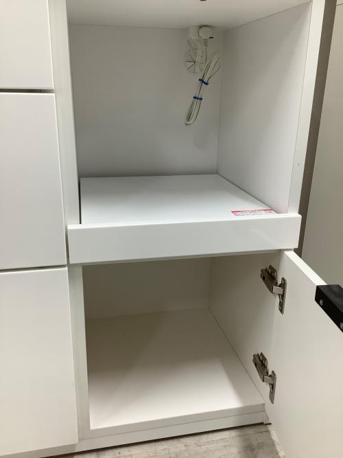 ニトリ レンジボード ホワイト 279 3枚扉 3段引き出し エトナ