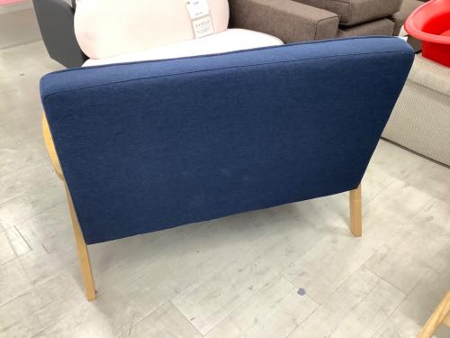 ニトリ 2人掛けソファー ネイビー×ナチュラル 51 ファブリック ルッキ