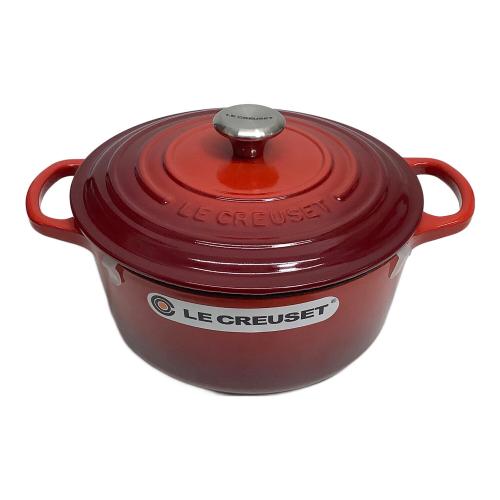 LE CREUSET (ルクルーゼ) 両手鍋 レッド 未使用品 シグニチャー ココット・ロンド