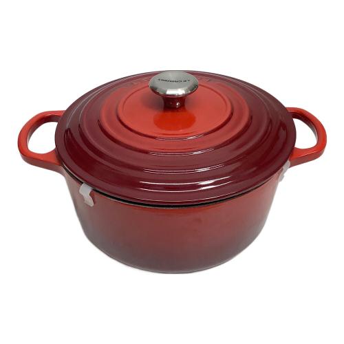 LE CREUSET (ルクルーゼ) 両手鍋 レッド 未使用品 シグニチャー ココット・ロンド