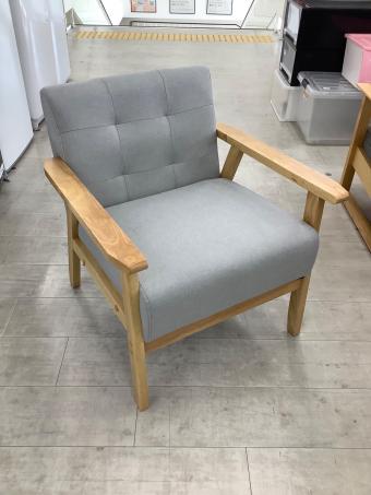 1人掛けソファー グレー 217 合皮 オスロ