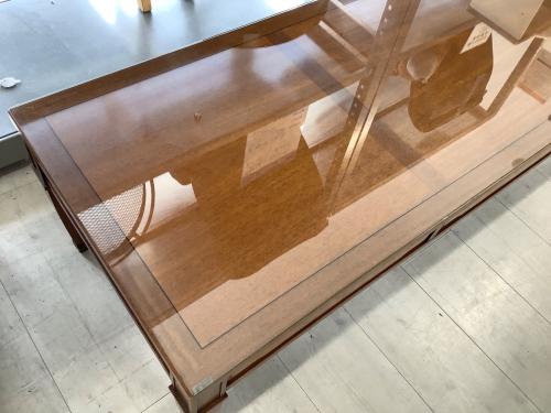 DREXEL HERITAGE (ドレクセルヘリテイジ) ローテーブル ブラウン 430 ガラス天板付