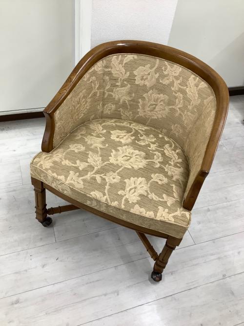 DREXEL HERITAGE (ドレクセルヘリテイジ) アームチェアー グレー×ブラウン 430 キャスター付