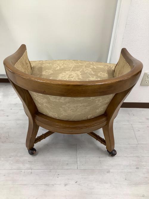 DREXEL HERITAGE (ドレクセルヘリテイジ) アームチェアー グレー×ブラウン 430 キャスター付