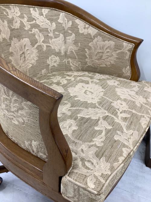 DREXEL HERITAGE (ドレクセルヘリテイジ) アームチェアー グレー×ブラウン 430 キャスター付