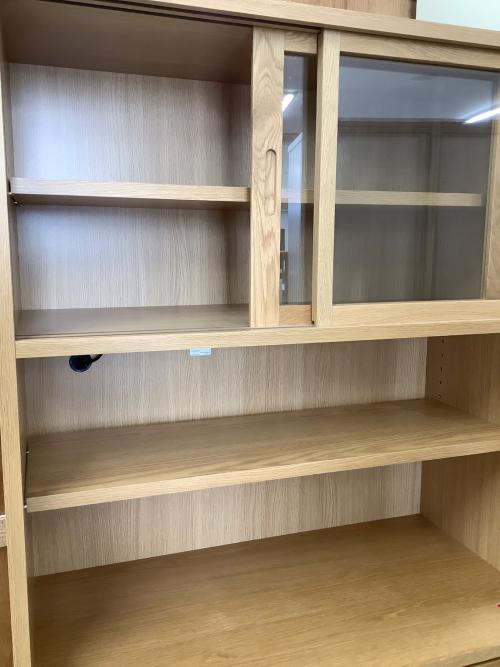 無印良品 (ムジルシリョウヒン) レンジボード ナチュラル 95 2枚扉 オーク材