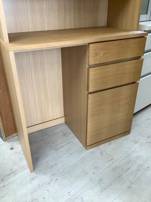 無印良品 (ムジルシリョウヒン) レンジボード ナチュラル 95 2枚扉 オーク材