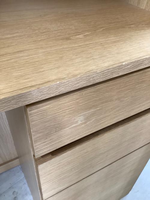 無印良品 (ムジルシリョウヒン) レンジボード ナチュラル 95 2枚扉 オーク材