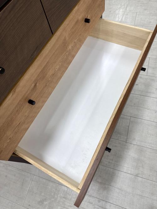 ニトリ チェストラック ブラウン×ナチュラル 274 4段 ランダム2