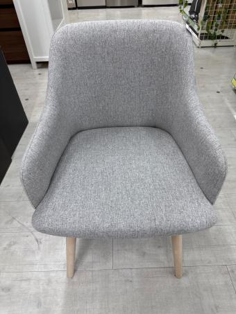マナベインテリアハーツ アームチェアー グレー 1人掛け ルーヴル