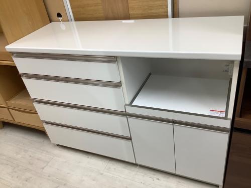 キッチンカウンター ホワイト 186 4段 2枚扉
