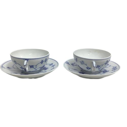 ROYAL COPENHAGEN (ロイヤル・コペンハーゲン) カップ&ソーサー ブルーフルーテッド・プレイン 2Pセット