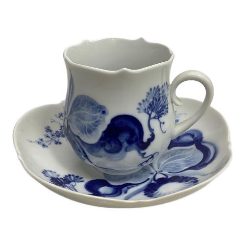 Meissen (マイセン) カップ&ソーサー 内部ヨゴレ有 ブルーオーキッド