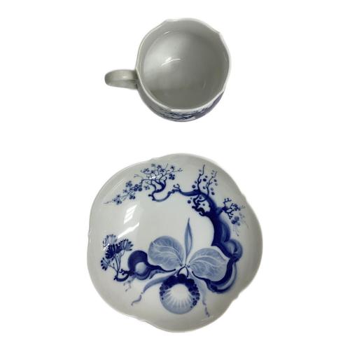 Meissen (マイセン) カップ&ソーサー 内部ヨゴレ有 ブルーオーキッド