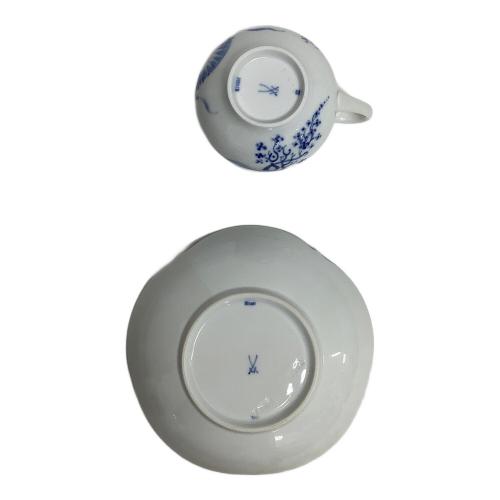 Meissen (マイセン) カップ&ソーサー 内部ヨゴレ有 ブルーオーキッド
