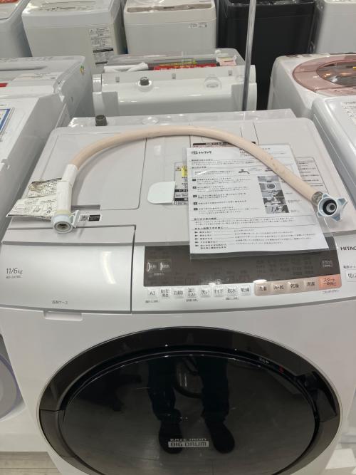 HITACHI (ヒタチ) ドラム式洗濯乾燥機 BD-SX110CL 2019年製 輸送用ボルト欠品 164
