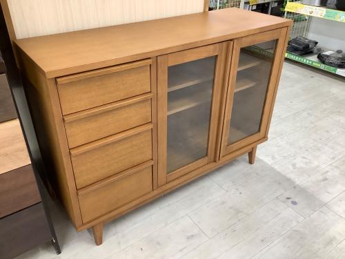 キャビネット ナチュラル 184 2枚扉 4段