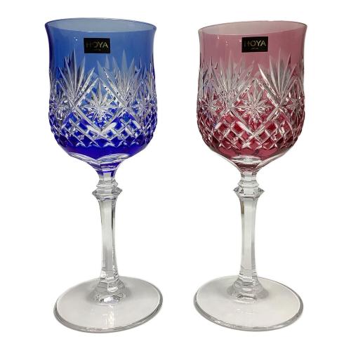HOYA CRYSTAL (ホーヤクリスタル) 切子ワイングラス CHP9610M 2Pセット
