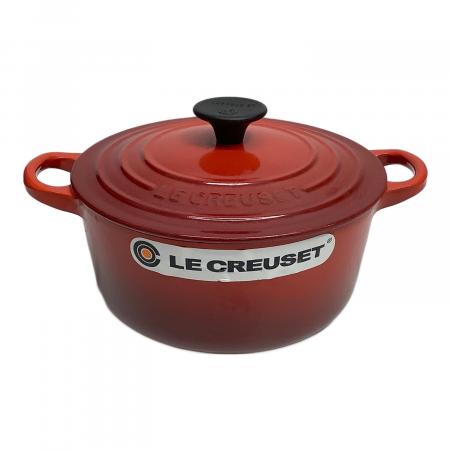 LE CREUSET (ルクルーゼ) 両手鍋 レッド 18 ココット・ロンド