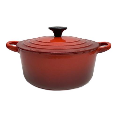 LE CREUSET (ルクルーゼ) 両手鍋 レッド 18 ココット・ロンド