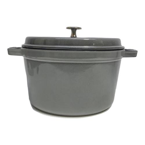 Staub (ストウブ) 両手鍋 グレー ピコ・ココット・ラウンド