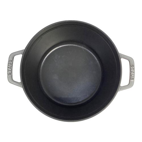 Staub (ストウブ) 両手鍋 グレー ピコ・ココット・ラウンド