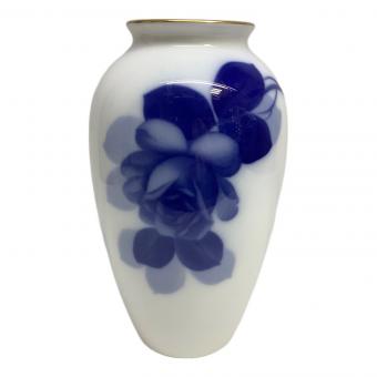 大倉陶園 (オオクラトウエン) 花瓶 ブルーローズ
