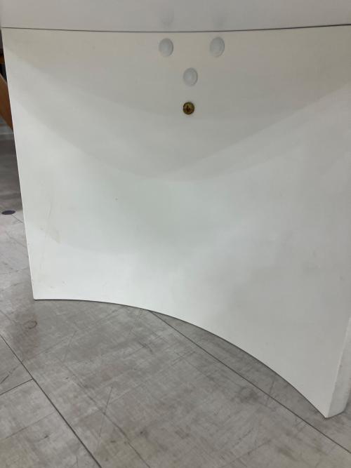 センターテーブル オーバル型 ホワイト 社団法人全国家具工業連合会