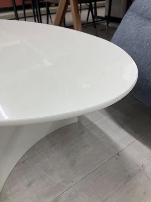 センターテーブル オーバル型 ホワイト 社団法人全国家具工業連合会