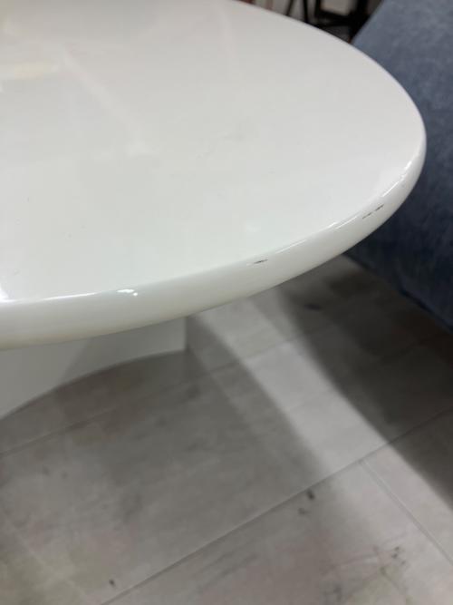 センターテーブル オーバル型 ホワイト 社団法人全国家具工業連合会