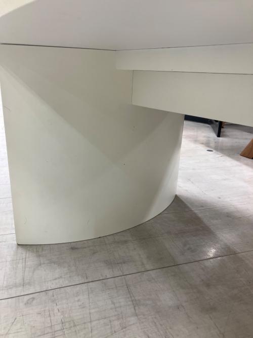 センターテーブル オーバル型 ホワイト 社団法人全国家具工業連合会