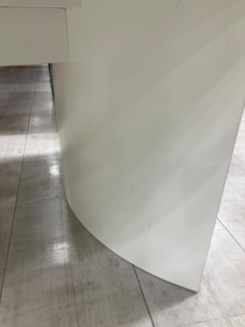 センターテーブル オーバル型 ホワイト 社団法人全国家具工業連合会