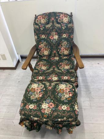 飛騨産業 (ヒダサンギョウ) リビングチェア オットマン付 グリーン