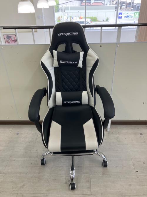 GT RACING (ジーティーレーシング) ゲーミングチェア ブラック×ホワイト