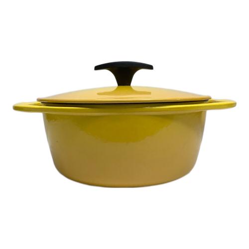 LE CREUSET (ルクルーゼ) 鍋 SIZE 21cm イエロー ココット・ロンド