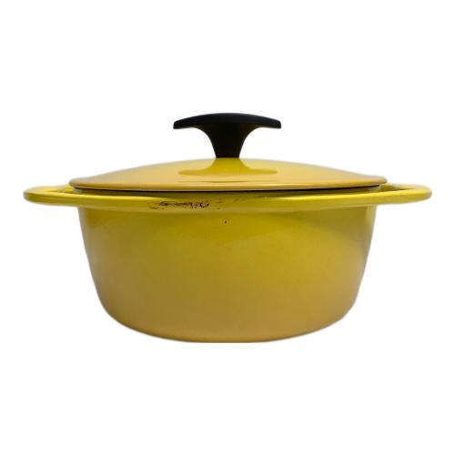 LE CREUSET (ルクルーゼ) 鍋 SIZE 21cm イエロー ココット・ロンド
