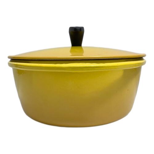 LE CREUSET (ルクルーゼ) 鍋 SIZE 21cm イエロー ココット・ロンド