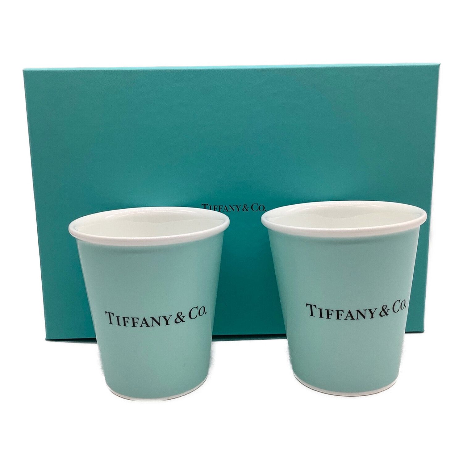 TIFFANY & Co. (ティファニー) ペーパーペアカップ ボーンチャイナ 2P ...