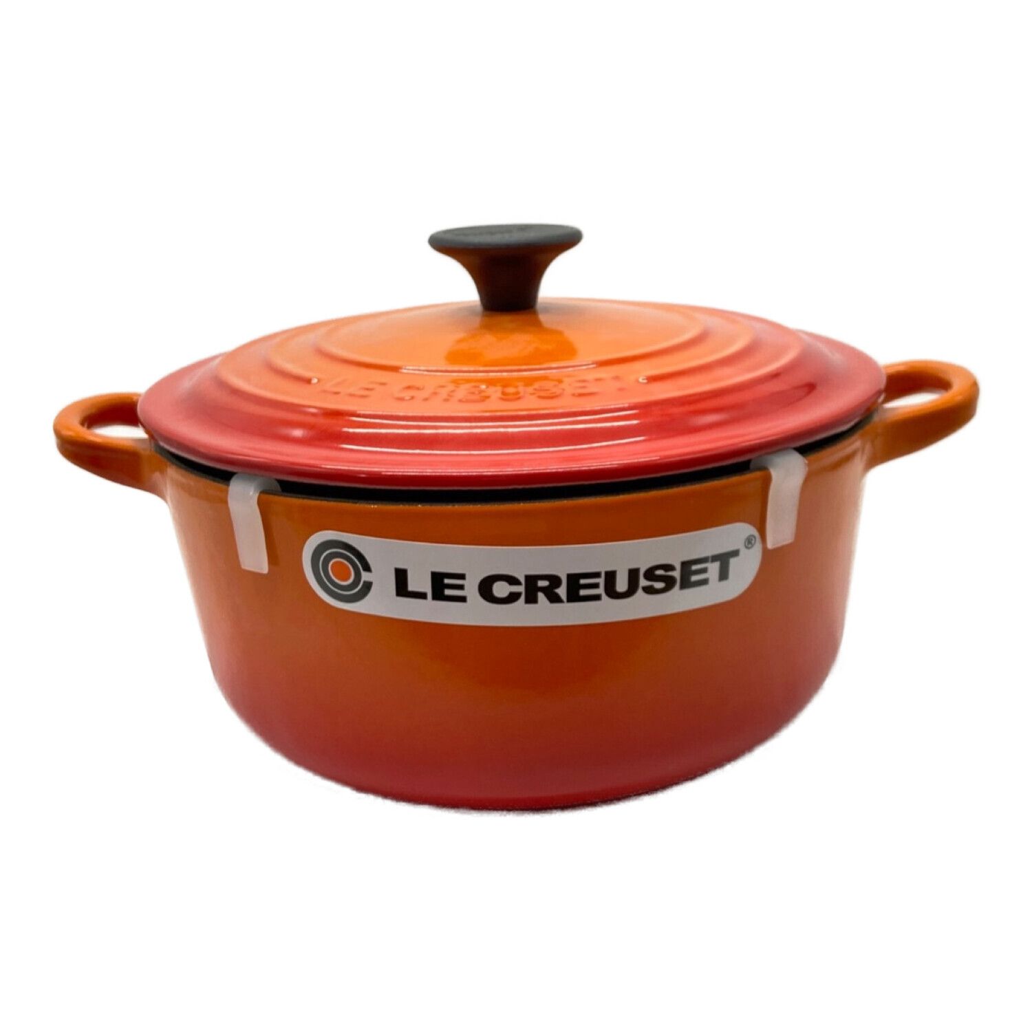 LE CREUSET (ルクルーゼ) ホーロー鍋 オレンジ ココット・ロンド 20cm