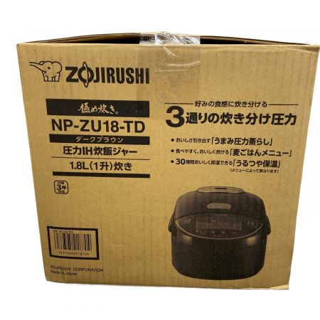 象印 (ゾウジルシ) 圧力IH炊飯ジャー NP-ZU18-TD 取扱説明書 程度S(未使用品) 未使用品