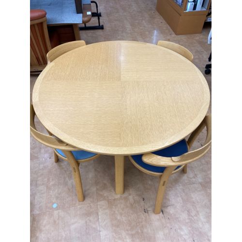 CONDE HOUSE (カンディハウス) ダイニング5点セット ナチュラル×ブルー  