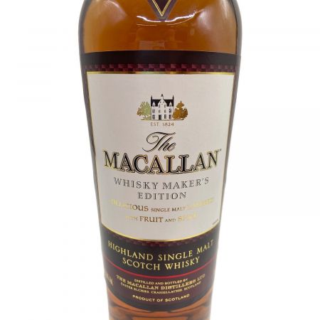 マッカラン (MACALLAN) スコッチ 123 700ml メーカーズエディション 未開封