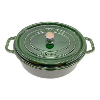 Staub (ストウブ) 両手鍋 グリーン ココットオーバル