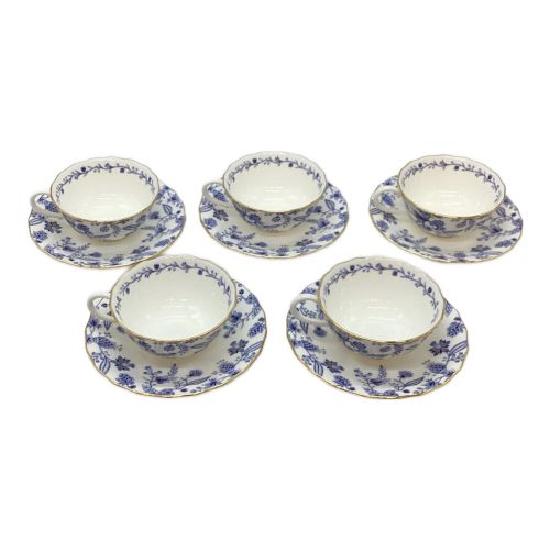 Noritake (ノリタケ) カップ&ソーサーセット ホワイト×ブルー 花柄 ブルーソレンティーノ 5Pセット