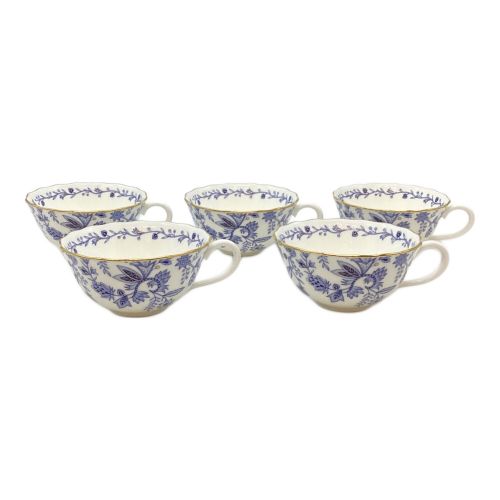 Noritake (ノリタケ) カップ&ソーサーセット ホワイト×ブルー 花柄 ブルーソレンティーノ 5Pセット