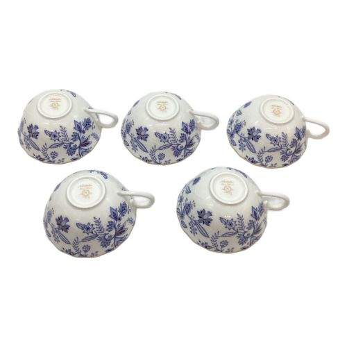 Noritake (ノリタケ) カップ&ソーサーセット ホワイト×ブルー 花柄 ブルーソレンティーノ 5Pセット