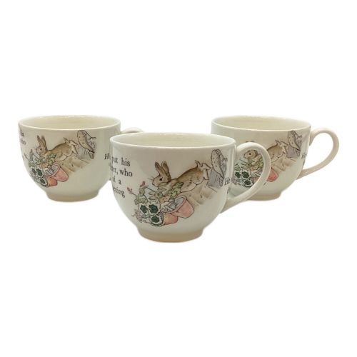 Wedgwood (ウェッジウッド) カップ&ソーサー ソーサー裏面欠け有 ピーターラビット 3Pセット 旧刻印（1960年代～）