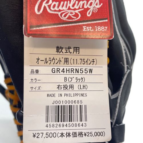 RAWLINGS (ローリングス) グローブ ブラック オールラウンド用 右投げ用 GR4HRN55W