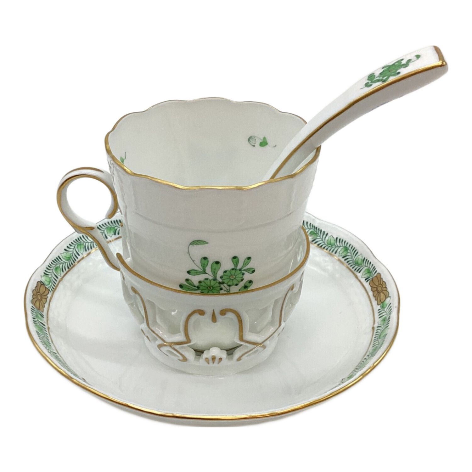 Herend (ヘレンド) チョコレートカップ&ソーサー&スプーンセット ア  