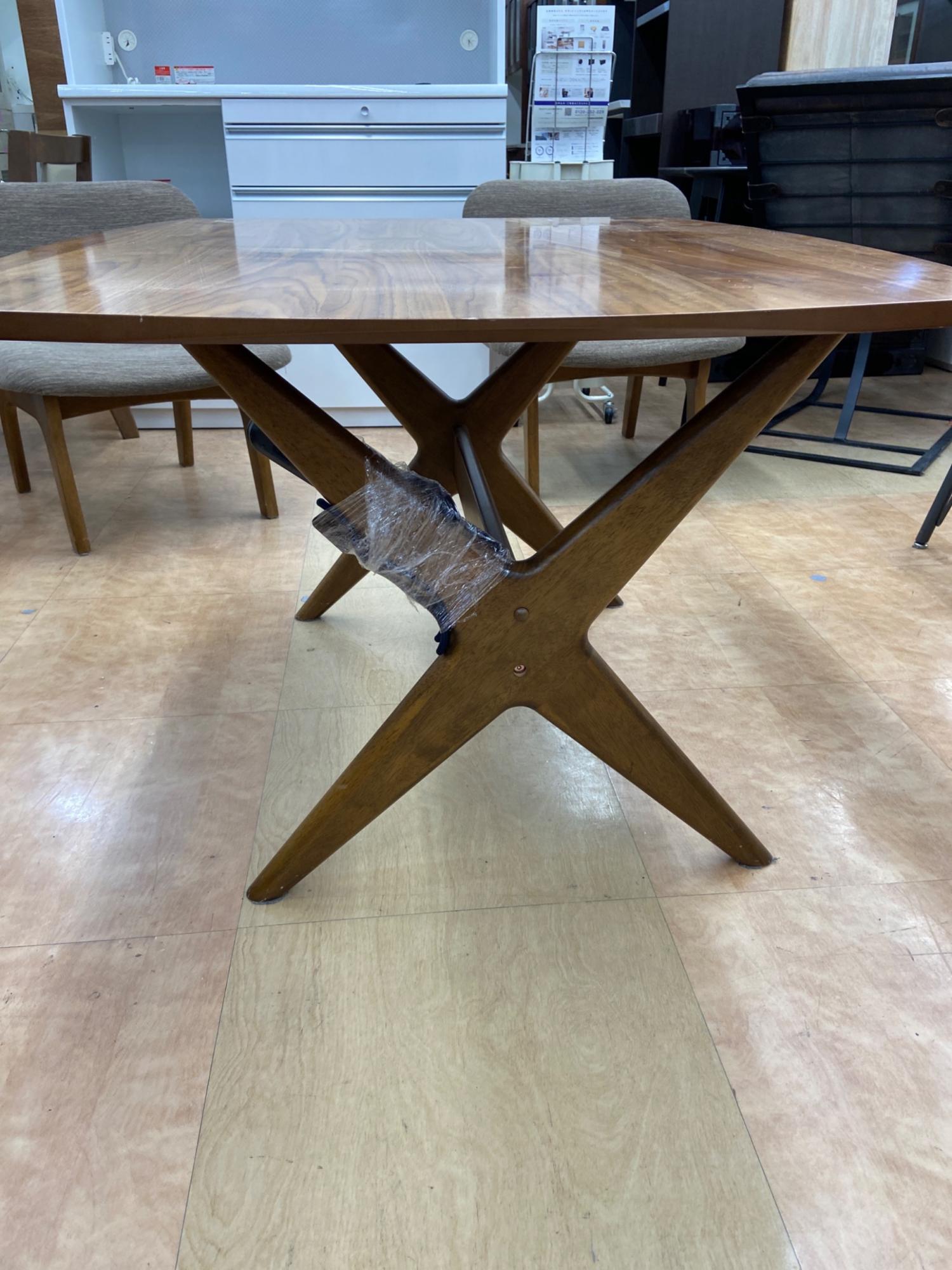 ニトリ コタツダイニング3点セット ブラウン こたつヒーター別メーカー